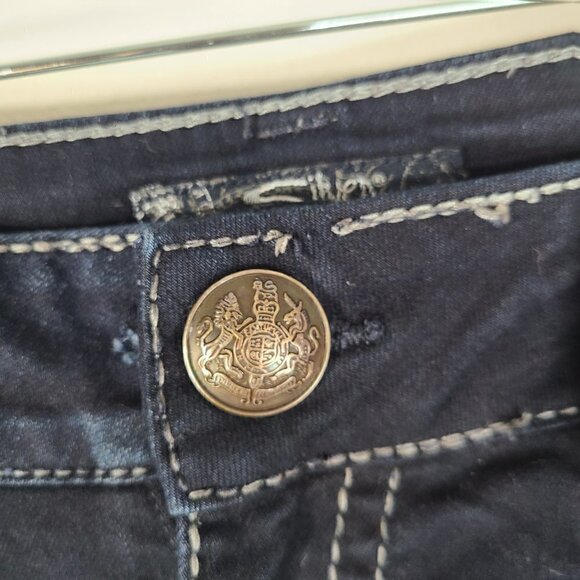 Silver Jeans Dark Indigo Wash Suki Bootcut Denim Jeans 32x25 - Picture 5 of 11